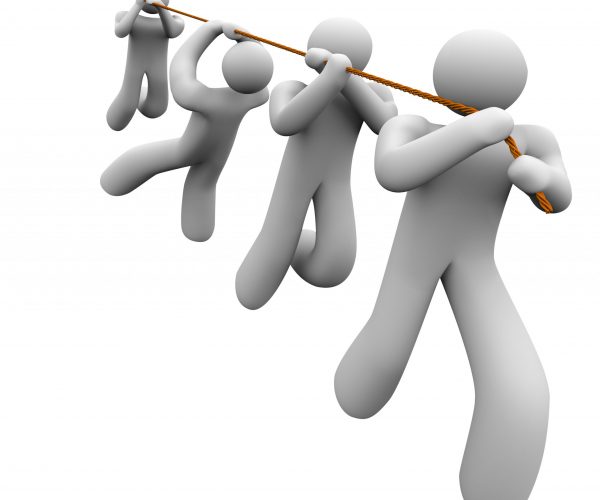Team Working Together Pulling Rope Cooperation Teamwork Employee socis